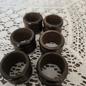 Elegant Brown Wooden Napkin Rings